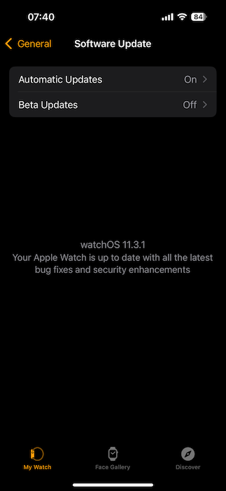 Watch update