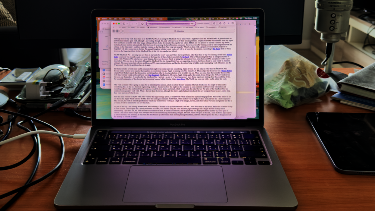 M1 MacBook Pro in indigo