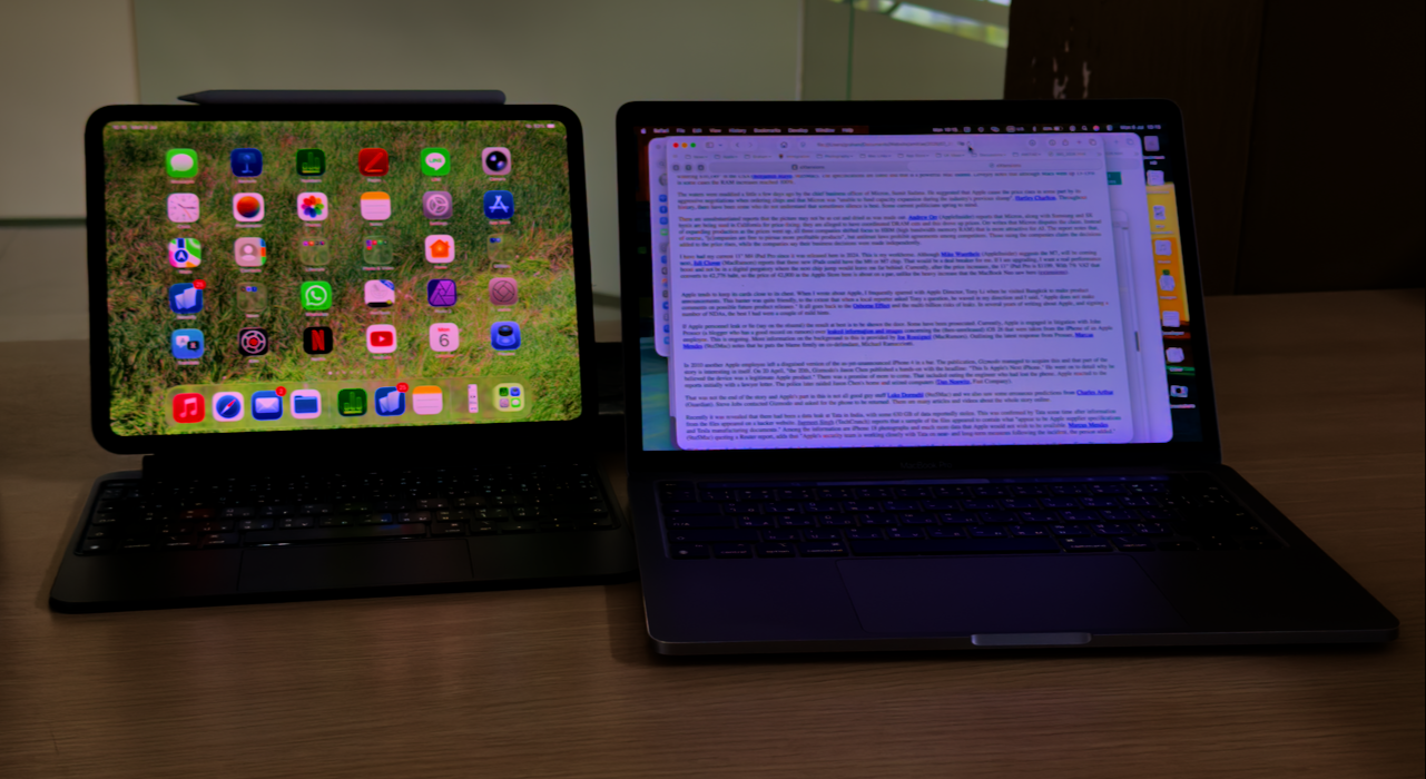 iPad Pro and MacBook Pro