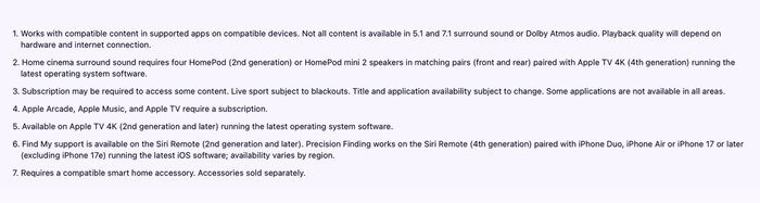 T&C, AppleTV