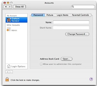 accounts preference