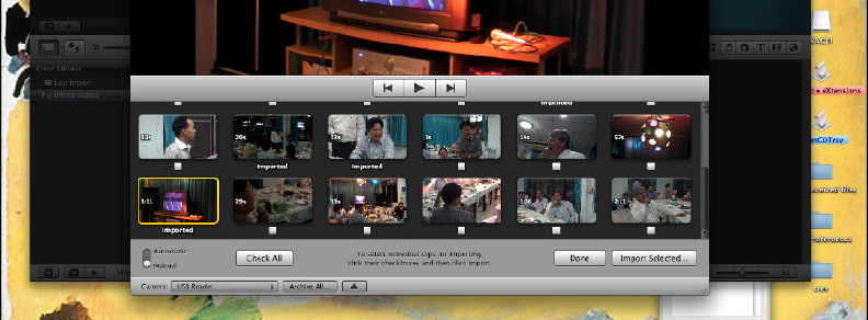 iMovie imports